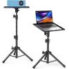 imageLamicall Projector Tripod Stand Laptop Holder  2236quot Height Adjustable ampamp Foldable Projector Heavy Duty Stand MutiAngle Max Load 22lbs Universal for Home Office Outdoor Stage Podium