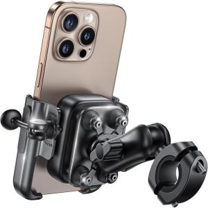 imageLamicall All Metal Motorcycle Phone Mount  Anti Shake Extendable Arm Bike Phone Holder Handlebar Clamp Bicycle Cell Phone Mount for iPhone 16 Pro Max 15 14 Galaxy S24 Ultra 4772quot Phones4772 Phones
