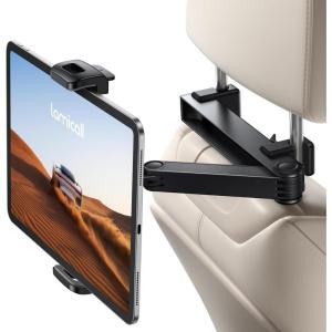 imageLamicall Car Headrest Tablet Holder  Lockable 3 in 1 Extension Arm Upgrade Tablet Mount for Car Backseat Road Trip Essentials for Kids for iPad Pro Air Mini Galaxy Fire HD 4713quot Tablets