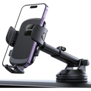 imageLamicall Car Phone Holder  Strongest MilitaryGrade Suction Cup 360 Rotation Phone Holders for Your Car Quick Release Adjustable Car Phone Mount Dashboard for iPhone 16 Galaxy Smartphone TruckNEW Upgraded  Dark grey