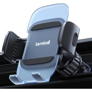 imageLamicall Car Phone Holder Vent  Upgraded Spring Loaded Hook Big Phone Friendly Air Vent Cell Phone Holders for Your Car Mount Automobile Hands Free Cradle for iPhone 16 15 14 13 Pro Max SmartphoneNEW Upgraded  Blue