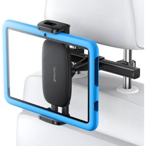 imageLamicall Car Tablet Mount Headrest Tablet Holder  Car Back Seat Travel Tablet Stand for Kids Compatible with iPad Pro Air Mini Galaxy Tab Fire HD 4713quot Cell Phone Tablets and DevicesBlack