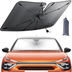 imageLamicall Car Windshield Sunshade Umbrella  Foldable Car Windshield Sun Shade Cover 5 Layers UV Block Coating 52quotx31quot Front Window Heat Insulation Protection for Auto Sedan SUV Windshield52x31