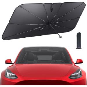 imageLamicall Car Windshield Sunshade Umbrella  Foldable Car Windshield Sun Shade Cover 5 Layers UV Block Coating 52quotx31quot Front Window Heat Insulation Protection for Auto Sedan SUV WindshieldModel 3Y