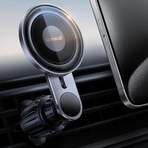 imageLamicall Fits MagSafe Car Mount Vent  2024 Upgraded HD Glass Surface Magnetic Phone Holders for Your Car  Car Phone Holder Mount for iPhone 16 15 14 13 Pro Plus Max Mini for Mag Safe CaseBlack for Magsafe Car Mount