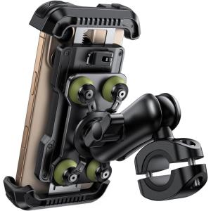 imageLamicall Motorcycle Phone Mount Holder  Dual Vibration Dampener Metal Adjustment Arm Motorcycle Cell Phone Holder Bike Handlebar Phone Mount for iPhone 1615 1413 Pro Max 4767quot PhonesGreen