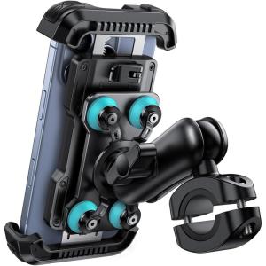 imageLamicall Motorcycle Phone Mount Holder  Dual Vibration Dampener Metal Adjustment Arm Motorcycle Cell Phone Holder Bike Handlebar Phone Mount for iPhone 1615 1413 Pro Max 4767quot PhonesBlue