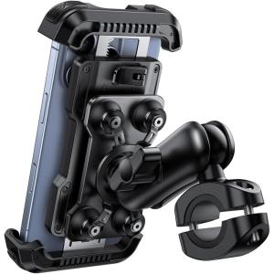 imageLamicall Motorcycle Phone Mount Holder  Dual Vibration Dampener Metal Adjustment Arm Motorcycle Cell Phone Holder Bike Handlebar Phone Mount for iPhone 1615 1413 Pro Max 4767quot PhonesBlack