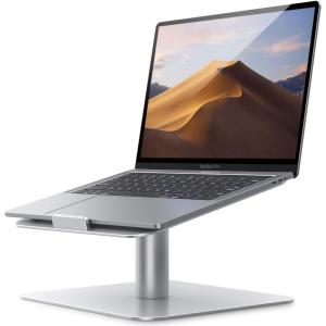 imageLamicall Swivel Laptop Stand Laptop Riser  360Rotating Ergonomic Aluminum Computer Desk Holder Compatible with MacBook Air Pro Dell XPS HP and More 10quot  173quot Notebook  Sliver
