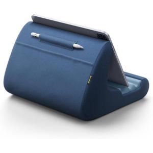 imageLamicall Tablet Stand Pillow Holder  Soft Pad for Bed Lap Dock With Stylus Mount ampamp Pocket for iPad Pro 129 Air Mini Kindle Galaxy Tab and 413quot Tablets Dark GreyRoyal Blue