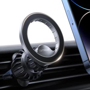 imageLamicall for MagSafe Car Mount  20 Super Magnets Magnetic Car Phone Mount Air Vent Phone Holder Car Hands Free Cell Phone Holder Clip Car Accessories fit iPhone 16 15 14 13 Pro Plus MaxNEW Upgraded  Silver