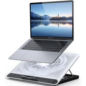 imageLaptop Cooler Lamicall Laptop Cooling Pad  Portable Height Adjustable Laptop Cooling Fan Stand Holder Riser