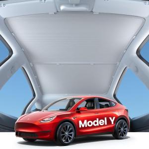 imageSunshade Roof for Tesla Model Y  Lamicall Never Sag 999 UV Block 5Layer Nano IceCrystal Coating Heat Insulation ampamp Interior Sun Protection 20202024 Tesla Model Y Accessories GrayGray