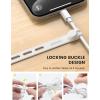 image10Pack Silicone Cable Ties Cord Organizer Wrap  Lamicall Durable Reusable Wire Management with Lock Buckle Elastic Charger Cable Strap Ties Electrical Cord Keeper for Travel Home AccessoriesWhite