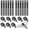 image10Pack Silicone Cable Ties Cord Organizer Wrap  Lamicall Durable Reusable Wire Management with Lock Buckle Elastic Charger Cable Strap Ties Electrical Cord Keeper for Travel Home AccessoriesClassic Black