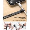 image10Pack Silicone Cable Ties Cord Organizer Wrap  Lamicall Durable Reusable Wire Management with Lock Buckle Elastic Charger Cable Strap Ties Electrical Cord Keeper for Travel Home AccessoriesClassic Black