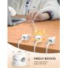 image12Pack Rotatable Cord Organizer Office Desk Nightstand Accessories  Lamicall Cord Holder Management Mothers Day for Mother Birthday Gifts for Father Teens Friends Desk Phone Charger Holder12Pack