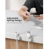 image3in1 Cord Spring Clip Holder  Lamicall Small Clips for Desk Cable Organizer Adhesive Adjustable Cable Holder for Charger Wire USB Cord Office Car Cord Management Desk Accessories 6PcsWhite