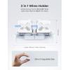 image3in1 Cord Spring Clip Holder  Lamicall Small Clips for Desk Cable Organizer Adhesive Adjustable Cable Holder for Charger Wire USB Cord Office Car Cord Management Desk Accessories 6PcsWhite