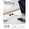 image3in1 Cord Spring Clip Holder  Lamicall Small Clips for Desk Cable Organizer Adhesive Adjustable Cable Holder for Charger Wire USB Cord Office Car Cord Management Desk Accessories 6PcsBlack