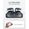 image3in1 Cord Spring Clip Holder  Lamicall Small Clips for Desk Cable Organizer Adhesive Adjustable Cable Holder for Charger Wire USB Cord Office Car Cord Management Desk Accessories 6PcsBlack