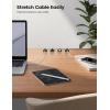 image5Pack Cable Spring Holder Clips Cord Organizer for Desk  Lamicall Adjustable Cord Wire Holder Keeper Phone Charger Organizer Clips Wire Cable Management for Nightstand Wall Car Office DesktopBlack