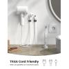 image5Pack Cable Spring Holder Clips Cord Organizer for Desk  Lamicall Adjustable Cord Wire Holder Keeper Phone Charger Organizer Clips Wire Cable Management for Nightstand Wall Car Office DesktopBlack