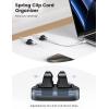 image5Pack Cable Spring Holder Clips Cord Organizer for Desk  Lamicall Adjustable Cord Wire Holder Keeper Phone Charger Organizer Clips Wire Cable Management for Nightstand Wall Car Office DesktopBlack