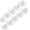 image5Pack Cable Spring Holder Clips Cord Organizer for Desk  Lamicall Adjustable Cord Wire Holder Keeper Phone Charger Organizer Clips Wire Cable Management for Nightstand Wall Car Office DesktopWhite