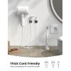 image5Pack Cable Spring Holder Clips Cord Organizer for Desk  Lamicall Adjustable Cord Wire Holder Keeper Phone Charger Organizer Clips Wire Cable Management for Nightstand Wall Car Office DesktopBlack