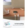 image8Pack Cord Organizer 1s Lock Spring Cable Management Clips  Lamicall Desk Cord Holder Adhesive Cute Round Cable Clip Phone Charger Wire Organizer Keeper for Nightstand Car Office Accessory White8Pack