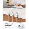 image8Pack Cord Organizer 1s Lock Spring Cable Management Clips  Lamicall Desk Cord Holder Adhesive Cute Round Cable Clip Phone Charger Wire Organizer Keeper for Nightstand Car Office Accessory White8Pack