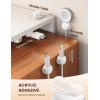 imageLamicall Cord Organizer Spring Cable Management Clips  6Pack Compact Desk Cable Holder Clips Nightstand Phone Charging Cord Holder 8mm Slot Adhesive Wire Organizer Office Accessory White6Pack