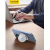 imageMagnetic Phone Grip Holder Compatible for Magsafe  Lamicall 078quot Soft Leather Middle Strap Grip Stand Magnet Ring Holder for iPhone 15 14 13 12 Pro Max Mini Mag Safe Accessories Snow WhiteWhite