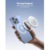 imageMagnetic Phone Grip Holder Compatible for Magsafe  Lamicall 078quot Soft Leather Middle Strap Grip Stand Magnet Ring Holder for iPhone 15 14 13 12 Pro Max Mini Mag Safe Accessories Snow WhiteWhite