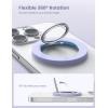 imageMagnetic Phone Ring Holder for Mag Safe  Lamicall Magnetic Finger Phone Ring Stand Holder Magnet Ring Grip Compatible with iPhone 14 Plus 13 12 Pro Pro Max Mini Grass GreenViolet