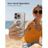 imageMagnetic Phone Ring Holder for Mag Safe  Lamicall Magnetic Finger Phone Ring Stand Holder Magnet Ring Grip Compatible with iPhone 14 Plus 13 12 Pro Pro Max Mini Grass GreenSnow White