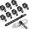 image10Pack Silicone Cable Ties Cord Organizer Wrap  Lamicall Durable Reusable Wire Management with Lock Buckle Elastic Charger Cable Strap Ties Electrical Cord Keeper for Travel Home AccessoriesClassic Black