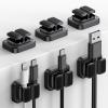 image3in1 Cord Spring Clip Holder  Lamicall Small Clips for Desk Cable Organizer Adhesive Adjustable Cable Holder for Charger Wire USB Cord Office Car Cord Management Desk Accessories 6PcsBlack