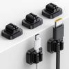 image5Pack Cable Spring Holder Clips Cord Organizer for Desk  Lamicall Adjustable Cord Wire Holder Keeper Phone Charger Organizer Clips Wire Cable Management for Nightstand Wall Car Office DesktopBlack