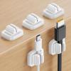 image5Pack Cable Spring Holder Clips Cord Organizer for Desk  Lamicall Adjustable Cord Wire Holder Keeper Phone Charger Organizer Clips Wire Cable Management for Nightstand Wall Car Office DesktopWhite