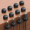 imageLamicall Cable Clips Spring Cord Organizer Holder  6Pack Compact Desk Cable Management Clips Nightstand Phone Charging Cord Holder 8mm Slot Adhesive Wire Organizer Desk Office Accessory12Pack