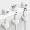 imageLamicall Cord Organizer Spring Cable Management Clips  6Pack Compact Desk Cable Holder Clips Nightstand Phone Charging Cord Holder 8mm Slot Adhesive Wire Organizer Office Accessory White6Pack