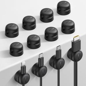 image6Pack Rotatable Cord Organizer Spring Cable Clips  Lamicall 1s Lock Cord Holder Desk Phone Charger Cable Management NoResidue Adhesive Wire Organizer Keeper for Nightstand Office Accessories12Pack