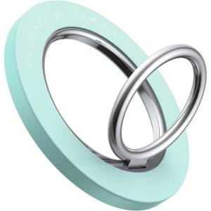 imageMagnetic Phone Ring Holder for Mag Safe  Lamicall Magnetic Finger Phone Ring Stand Holder Magnet Ring Grip Compatible with iPhone 14 Plus 13 12 Pro Pro Max Mini Grass Greengrass green