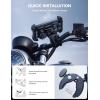 imageLamicall Motorcycle Phone Mount Holder  Dual Vibration Dampener Upgrade Handlebar Clip Motorcycle Cell Phone Holder Bike Phone Mount Fit iPhone 16151413 Pro Max 4767quot Phones BlackBlack