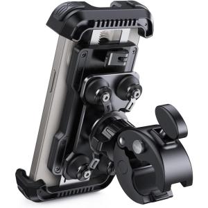 imageLamicall Motorcycle Phone Mount Holder  Dual Vibration Dampener Upgrade Handlebar Clip Motorcycle Cell Phone Holder Bike Phone Mount Fit iPhone 16151413 Pro Max 4767quot Phones BlackBlack