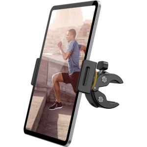 imageLamicall Tablet Holder Mount for Peloton  Tablet Clamp for Indoor Bike Treadmill Exercise Bicycle Clamp for iPad ProAirMini and 47129quot TabletBlack