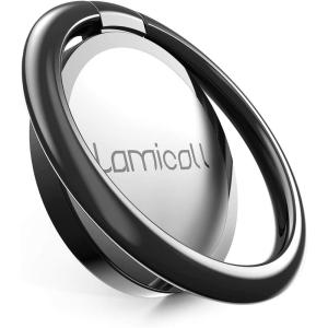 imagePhone Ring Holder Grip Stand  Lamicall Matte Surface Polished Metal Ring Finger Grip Kickstand Work with Magnetic Car Mount Hand Holder for iPhone 15 14 Pro Max Plus Smartphone Accessories