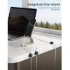 image8Pack Magnetic Cord Organizer Cable Clips  Lamicall CrystalClear Desk Cable Managment for Phone Charging Cord Strong Adhesive Wire Holder for Home Office Desk Nightstand Organizer Accessories